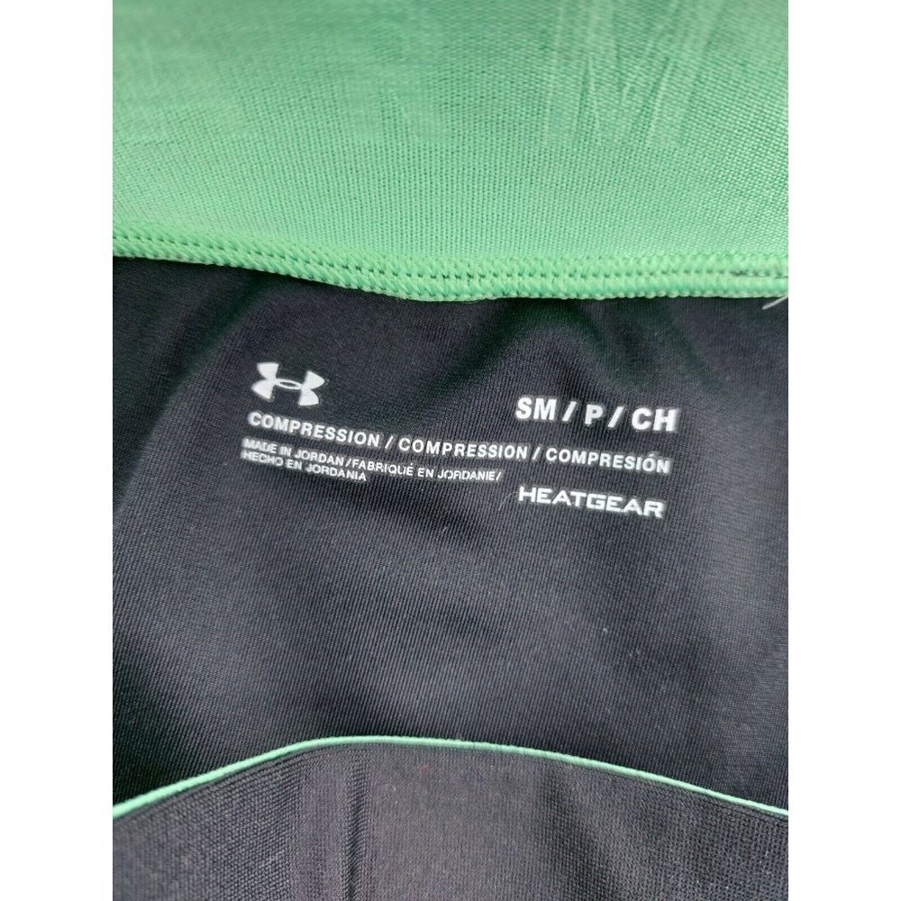 Under Armour Womens Small Heat Gear Black Compression Capri Leggings Black Green - Picture 6 of 11